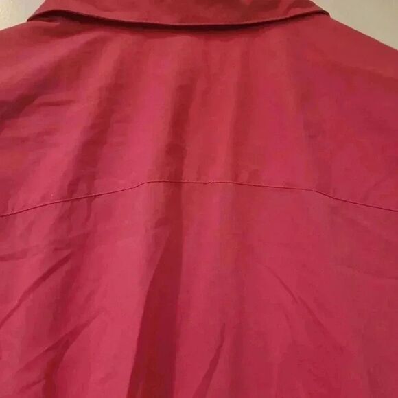 Lucy Women's Hot Pink Nylon/Spandex Long Sleeve Button Down Shirt EUC sz M - Picture 9 of 10